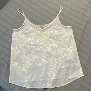 Women’s white silk tank top